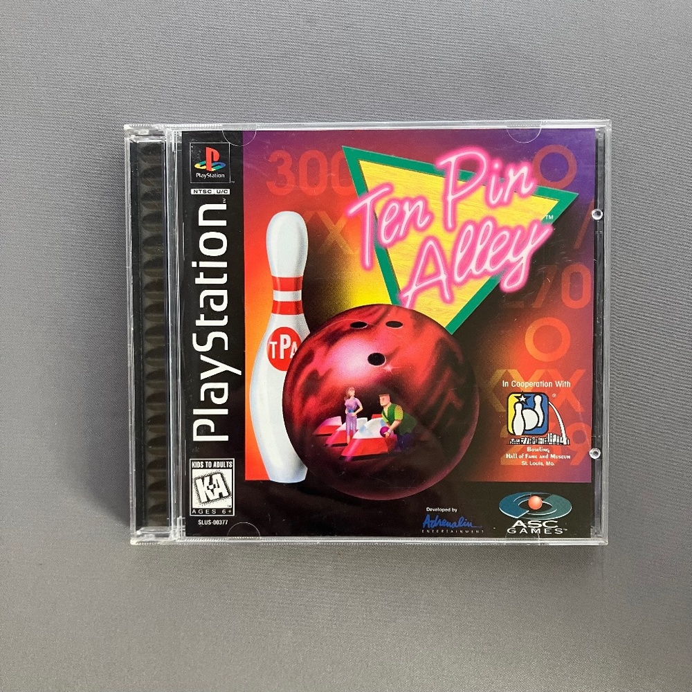 Ten Pin Alley (Sony PlayStation 1, 1996) Ages 6+, used, very good condition